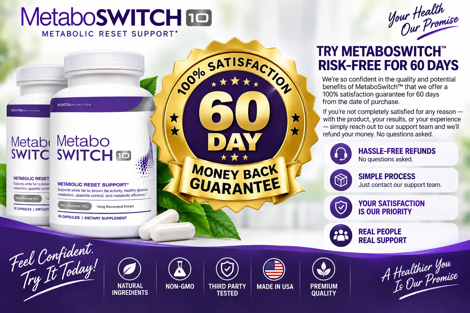 MetaboSwitch 60-day guarantee